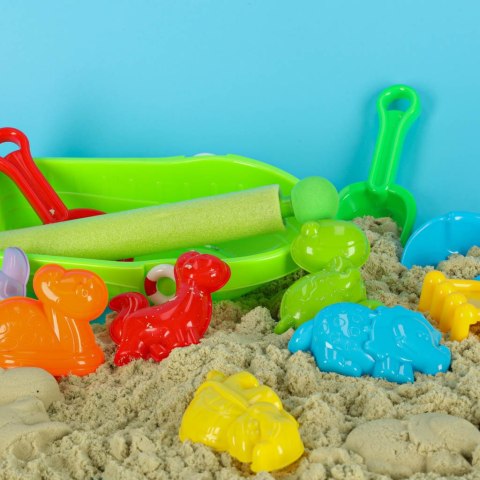 Nowoczesny zestaw do zabawy na plaży z łódką i akcesoriami