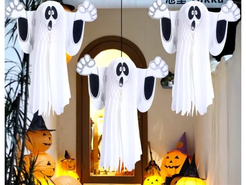Duchowy nastrojowy duszek na Halloween - dekoracja 3D dla każdego przyjęcia