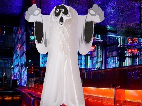 Duchowy nastrojowy duszek na Halloween - dekoracja 3D dla każdego przyjęcia