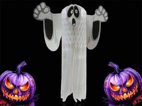 Duch 3D - Papierowa zawieszka na Halloween
