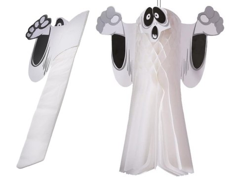 Duch 3D - Papierowa zawieszka na Halloween