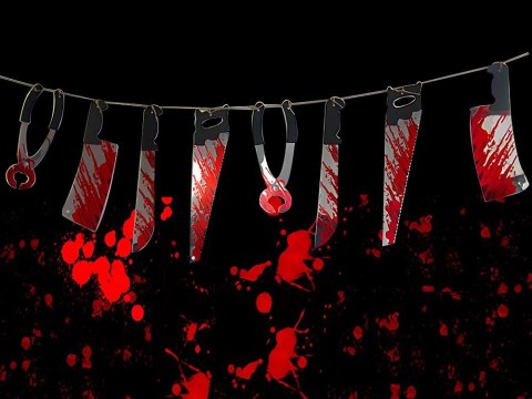 Girlanda Strachu - straszna dekoracja na Halloween 2m z narzędziami