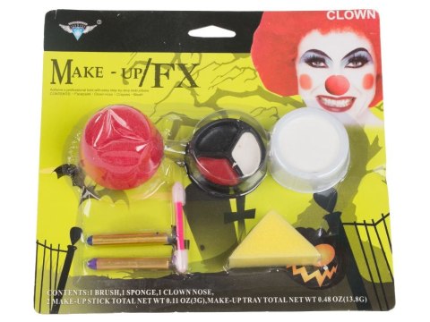 Zestaw Klauna na Halloween - Makijaż do Cosplayu z Niezbędnymi Akcesoriami