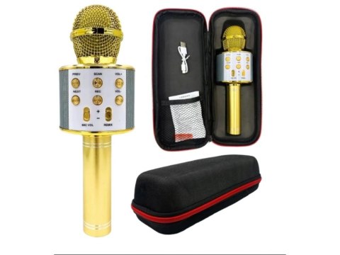 Mikrofon karaoke Bluetooth z etui - twój idealny towarzysz zabawy!