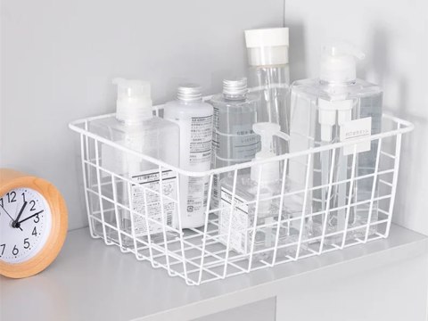 Kosz koszyk organizer metalowy druciany loft do kuchni na owoce biały duży