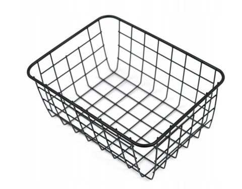 Kosz koszyk organizer metalowy druciany loft do kuchni na owoce czarny duży