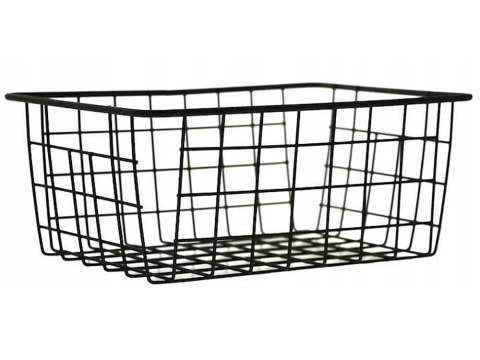 Kosz koszyk organizer metalowy druciany loft do kuchni na owoce czarny duży