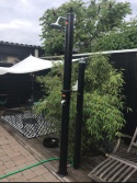Prysznic Ogrodowy Solarny 18L 218cm Loftowa Industrialna Czarna Metalowa E2