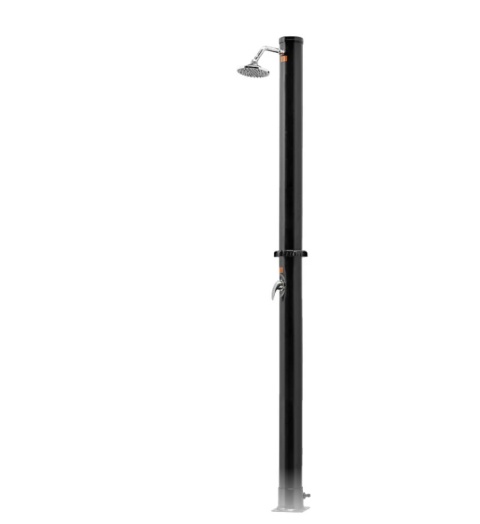Prysznic Ogrodowy Solarny 18L 218cm Loftowa Industrialna Czarna Metalowa E2