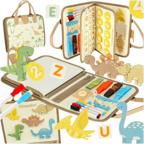 
Edukacyjna Teczka Manipulacyjna z Dinozaurami dla Malucha