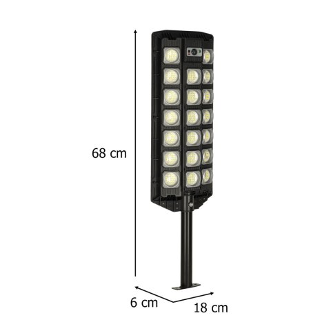 Lampa solarna LED - halogen z czujnikiem ruchu i pilotem