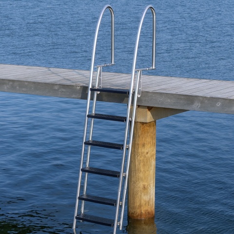 Drabinka pomostowa 265cm basenu kąpielisko WYSOKA 2 elementy