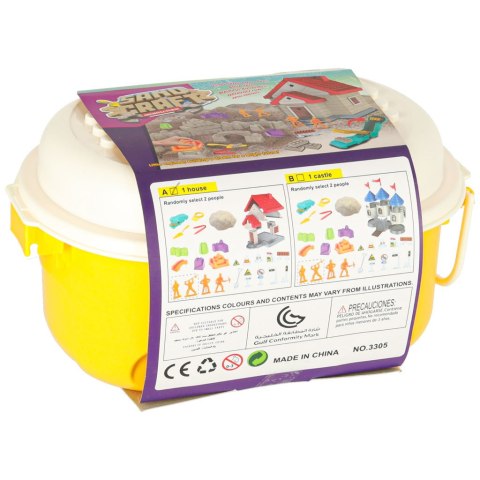 Zestaw Kreatywny Piaskownica z Foremkami i Figurkami 750g