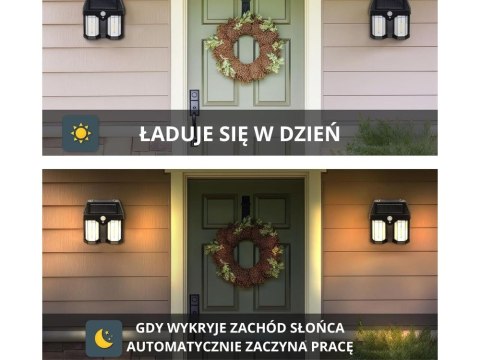 Nowoczesna lampa solarna do ogrodu z czujnikiem ruchu