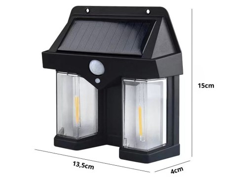 Nowoczesna lampa solarna do ogrodu z czujnikiem ruchu
