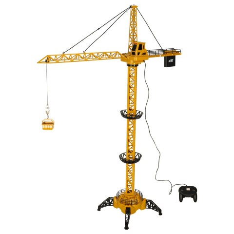 Dźwig budowlany RC z hakiem - żółto-czarny, 128 cm zabawy