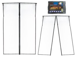 Nowoczesna moskitiera magnetyczna do drzwi 85x210 cm - czarna ochrona przed owadami