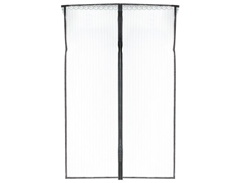 Nowoczesna moskitiera magnetyczna do drzwi 85x210 cm - czarna ochrona przed owadami