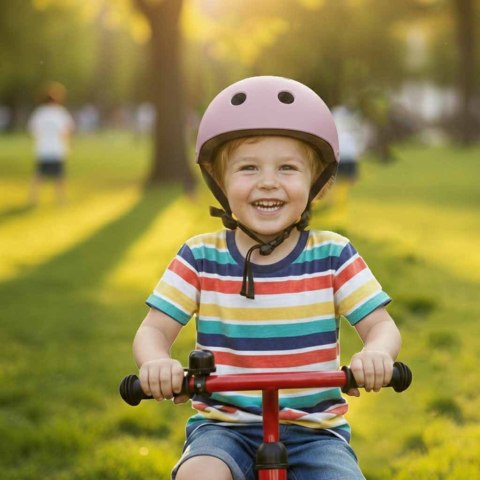  Bezpieczny kask rowerowy dla dzieci z diodą LED i systemem wentylacyjnym