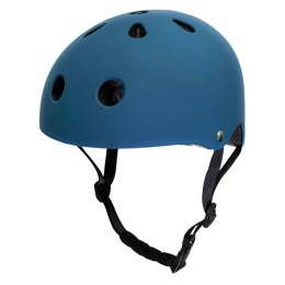 Kask rowerowy dla dzieci z diodą LED - granatowy, M 55-58 cm
