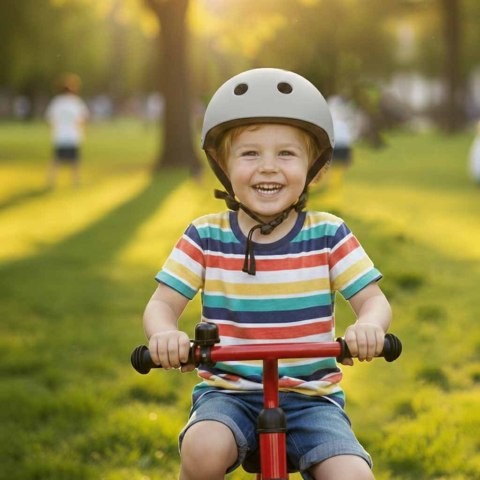 Stylowy i bezpieczny kask rowerowy dla dzieci z regulacją i diodą LED!