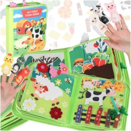 Kreatywna książeczka sensoryczna dla dzieci - Farme | Zabawka edukacyjna 3+ | Interaktywna książka filcowa pełna przygód | Zachw