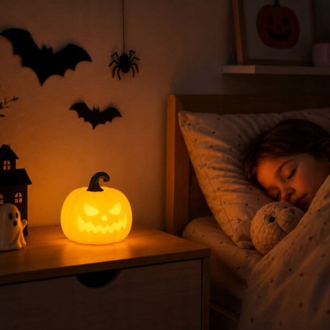 Lampka Nocna LED w Kształcie Dyni Halloween