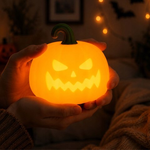 Lampka Nocna LED w Kształcie Dyni Halloween