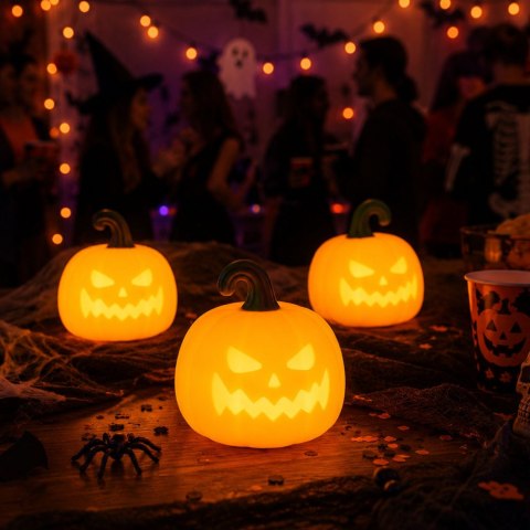 Lampka Nocna LED w Kształcie Dyni Halloween