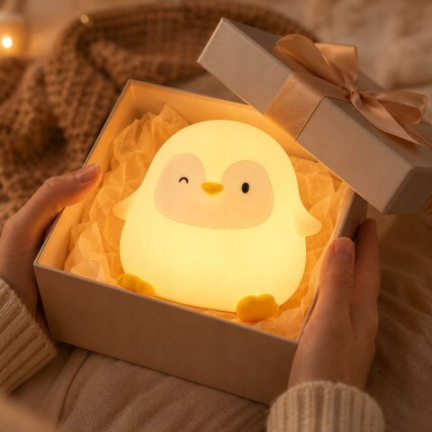 Lampa nocna w kształcie pingwina - idealny kompan dla każdego malucha!