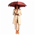 Składany szary parasol elegancki unisex do torebki