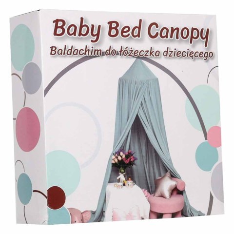 Nowoczesny baldachim dla dzieci - elegancki beżowy namiot do łóżeczka