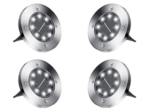 Lampa ogrodowa solarną z czujnikiem zmierzchu - zestaw 4 szt.