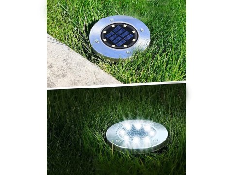 Lampa ogrodowa solarną z czujnikiem zmierzchu - zestaw 4 szt.