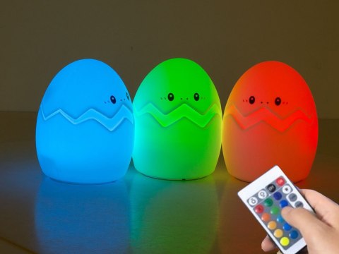 Nowoczesna lampka nocna LED w kształcie jajka dla dzieci