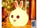 Zestaw LED Królik - Lampka Nocna z Pilotem dla Dzieci