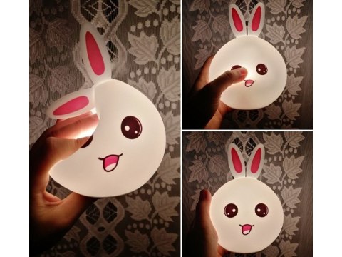 Zestaw LED Królik - Lampka Nocna z Pilotem dla Dzieci