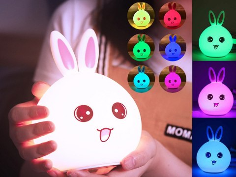 Zestaw LED Królik - Lampka Nocna z Pilotem dla Dzieci