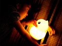 Lampa nocna LED - Kaczuszka dotykowa z podświetleniem RGB