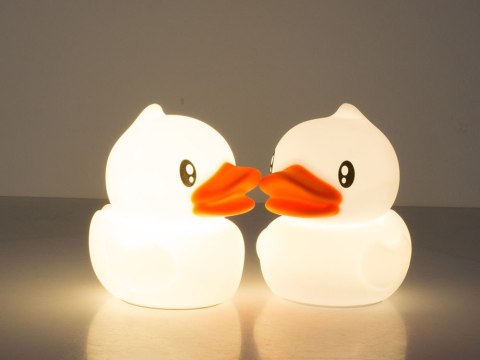 Nowoczesna lampka LED w formie kaczki z pilotem dla dzieci