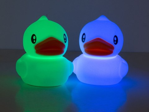 Nowoczesna lampka LED w formie kaczki z pilotem dla dzieci