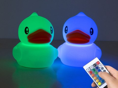 Nowoczesna lampka LED w formie kaczki z pilotem dla dzieci