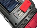 Latarka solarna LED - przenośna lampka z powerbankiem i reflektorem