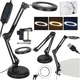Nowoczesna lampka LED z lupą - idealne oświetlenie do pracy i relaksu