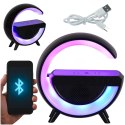 
Lampka LED RGB z głośnikiem i ładowarką indukcyjną - czarna elegancja w nowoczesnym stylu
