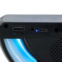 
Lampka LED RGB z głośnikiem i ładowarką indukcyjną - czarna elegancja w nowoczesnym stylu