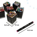 Nowoczesne markery alkoholowe w etui z 204 kolorami dla kreatywnych