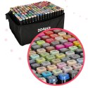 Nowoczesne markery alkoholowe w etui z 204 kolorami dla kreatywnych