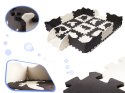 Mata edukacyjna soft play dla dzieci 114 x 114 cm, czarna