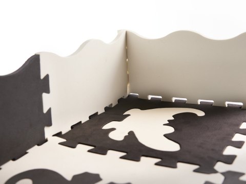 Mata edukacyjna soft play dla dzieci 114 x 114 cm, czarna